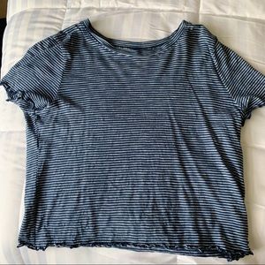 Hollister blue and white stripe T-Shirt